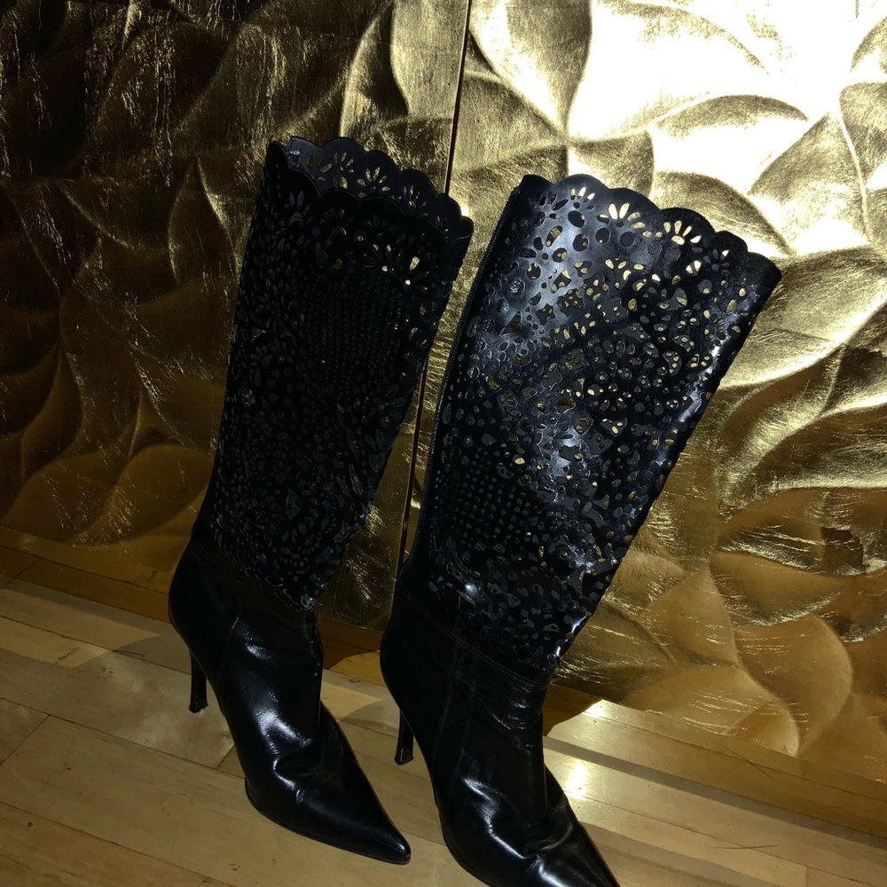 CasadeiI leather lace boots sz 10 B - Picture 3 of 11